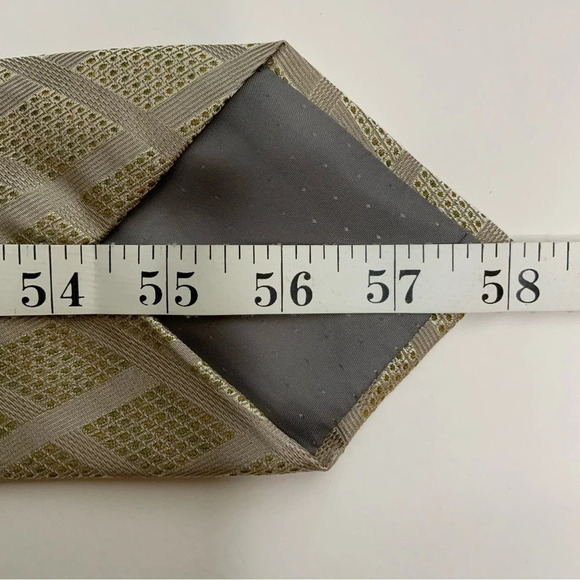 2/$30 FRATELLI Neutral Woven Handmade Italian Silk Tie - Picture 10 of 13